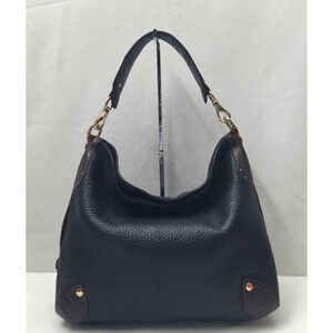 Cole Haan Black Pebbled Leather Hobo Shoulder Bag